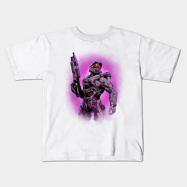 Master Chief (2) Kids T-Shirt by gummylydum